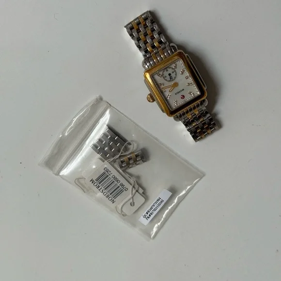 Michele Deco Mid Two-Tone Gold and Silver Women's Watch 29mm